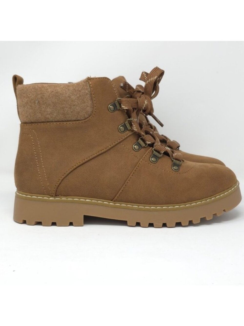 CLIFFS BY WHITE MOUNTAIN Connie Cushioned Lace Up City Hiker Ankle Boot Brown 9M - Picture 3 of 7